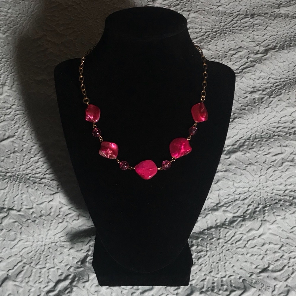 Bronze and Rose Necklace
